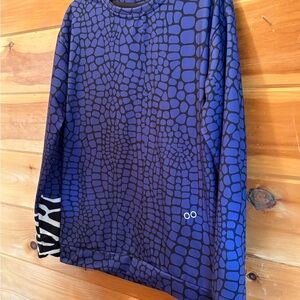 Loony Legs recycled fleece sweatshirt size M “crocozebra purple”